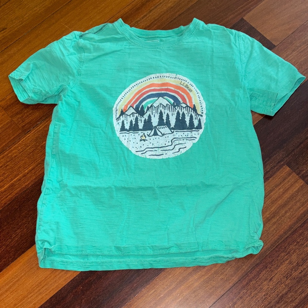 L.L. Bean Kids Teal Adventure Graphic Tee